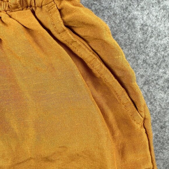 Anthropologie Maeve Luana Romper Women 0 Golden Linen Blend Boho Pockets NO BELT - Picture 6 of 16